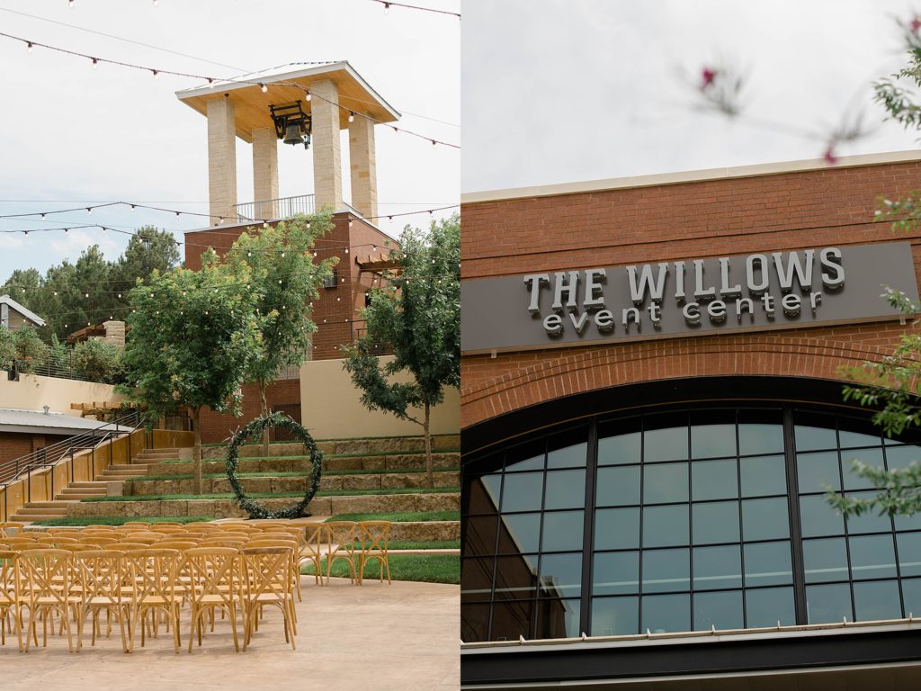 Exterior of the willows event center